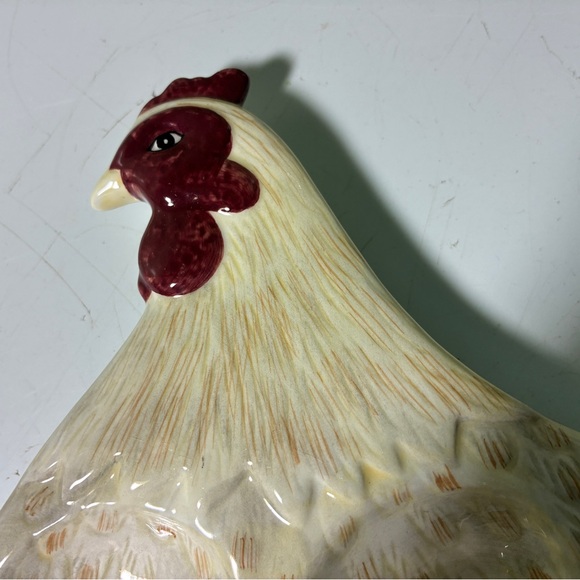 2001 WARREN KIMBLE DEVILED EGG PLATE TRAY PLATTER ROOSTER CHICKEN HOLDS 12 EGGS - Picture 2 of 6